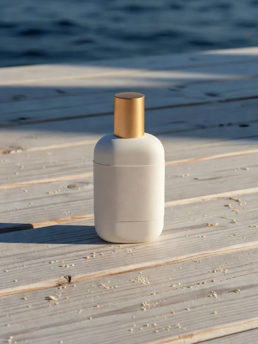 Icarus Fledgling SPF 50 in a rounded 89ml bone-white bottle with a solar gold cap.